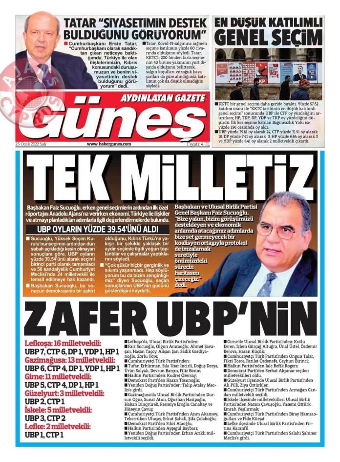 KKTC'de Gazeteler Bugün Ne Manşet Attı? 25 Ocak 2022 galerisi resim 8