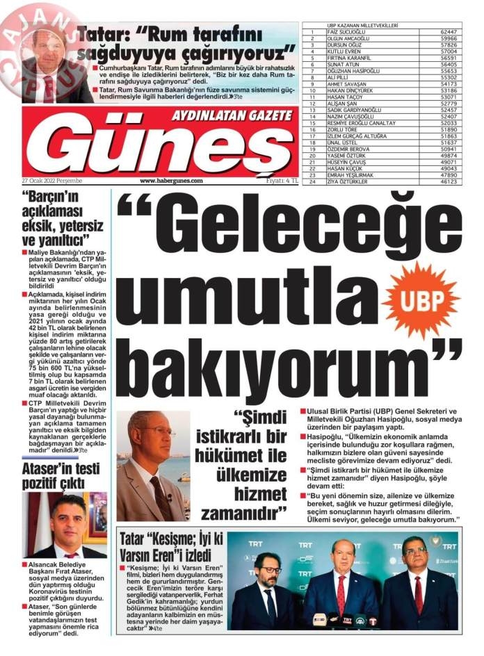KKTC'de Gazeteler Bugün Ne Manşet Attı? 27 Ocak 2022 galerisi resim 9