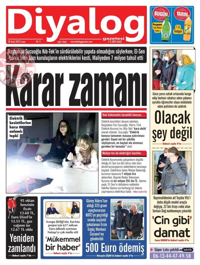 KKTC'de Gazeteler Bugün Ne Manşet Attı? 28 Ocak 2022 galerisi resim 5