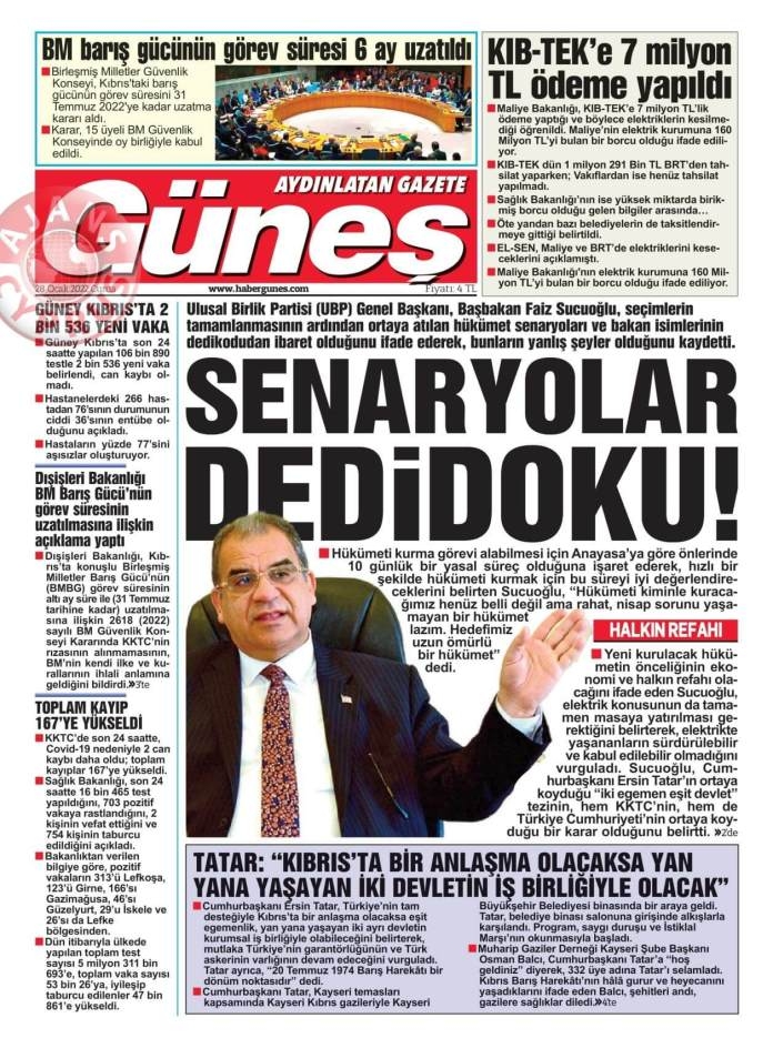 KKTC'de Gazeteler Bugün Ne Manşet Attı? 28 Ocak 2022 galerisi resim 7