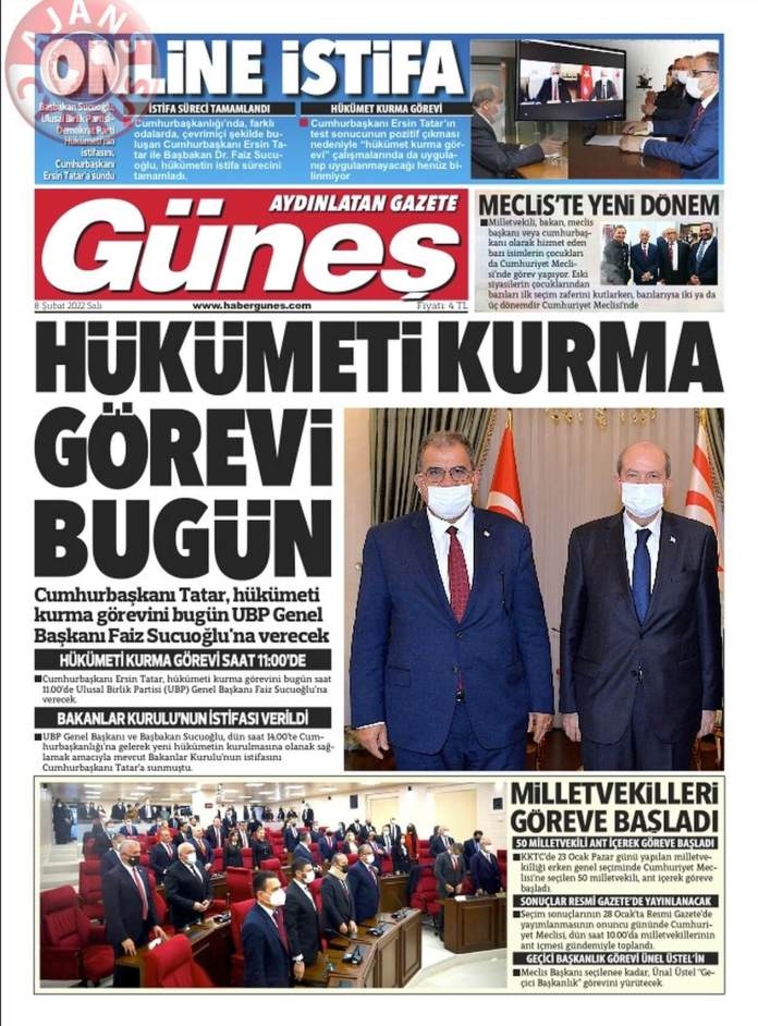 KKTC'de Gazeteler Bugün Ne Manşet Attı? 8 Şubat 2022 galerisi resim 9