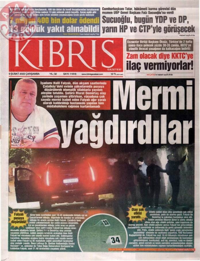 KKTC'de Gazeteler Bugün Ne Manşet Attı? 9 Şubat 2022 galerisi resim 2