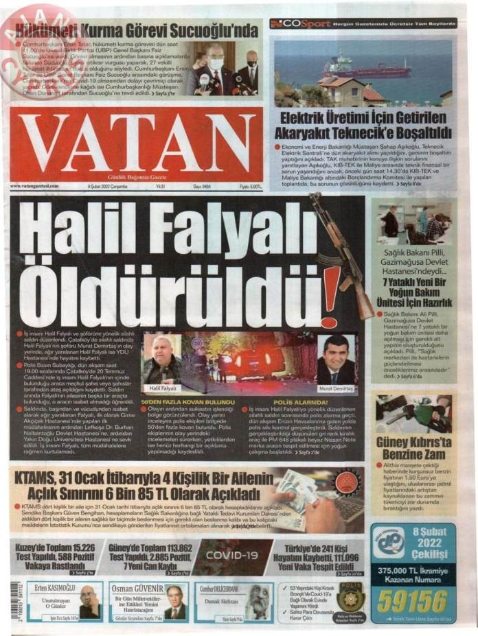 KKTC'de Gazeteler Bugün Ne Manşet Attı? 9 Şubat 2022 galerisi resim 3