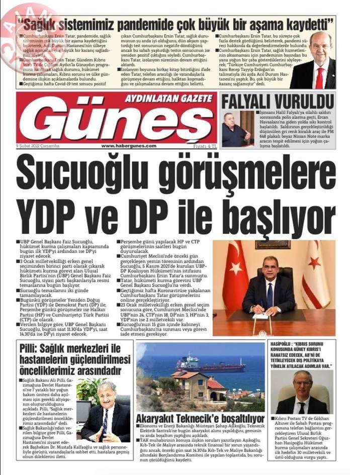 KKTC'de Gazeteler Bugün Ne Manşet Attı? 9 Şubat 2022 galerisi resim 9