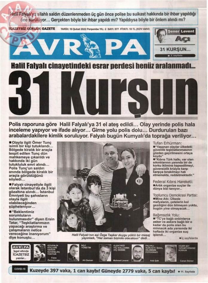 KKTC'de Gazeteler Bugün Ne Manşet Attı? 10 Şubat 2022 galerisi resim 8