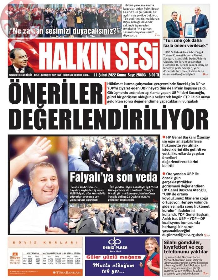 KKTC'de Gazeteler Bugün Ne Manşet Attı? 11 Şubat 2022 galerisi resim 1