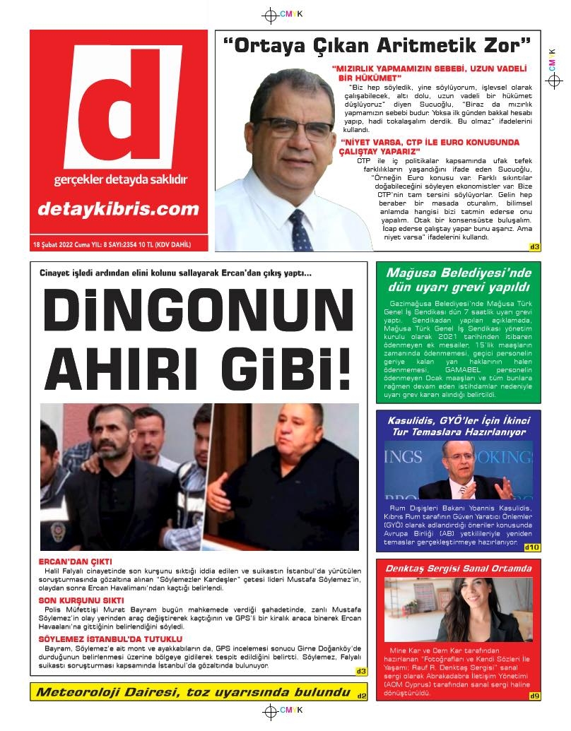 KKTC'de Gazeteler Bugün Ne Manşet Attı? 18 Şubat 2022 galerisi resim 9