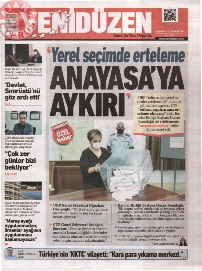 KKTC'de Gazeteler Bugün Ne Manşet Attı? 22 Şubat 2022 galerisi resim 4