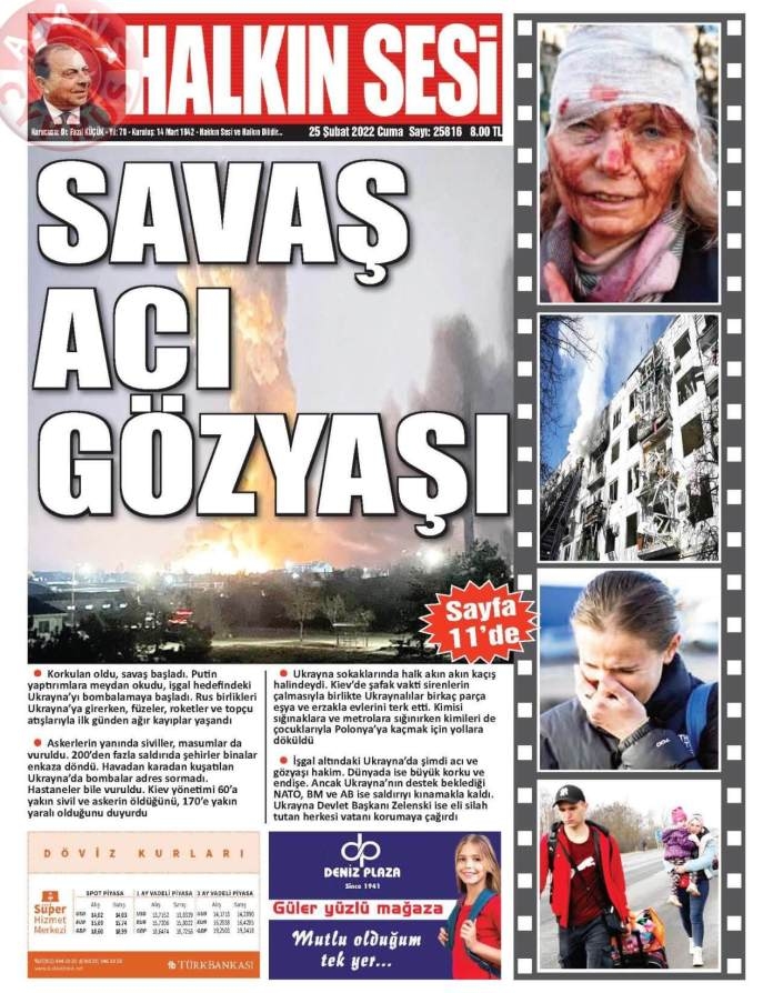 KKTC'de Gazeteler Bugün Ne Manşet Attı? 25 Şubat 2022 galerisi resim 1