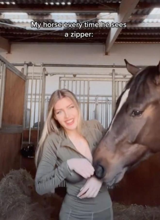 Sevmeye Çalıştığı At Bluzunun Fermuarını Açtı, Güzel Model 1 Milyon Kişi galerisi resim 3