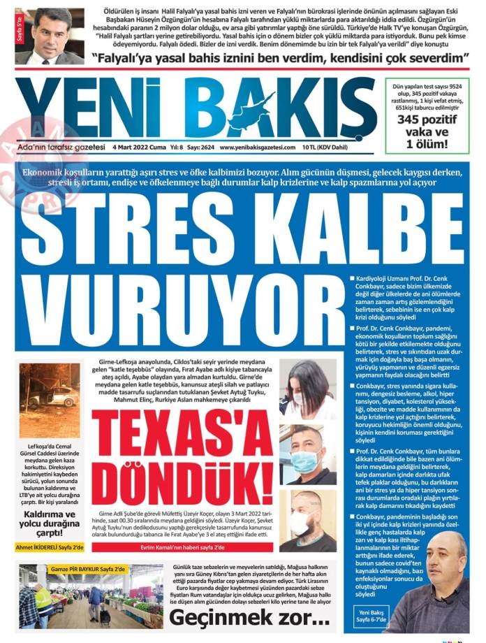 KKTC'de Gazeteler Bugün Ne Manşet Attı? 4 Mart 2022 galerisi resim 4