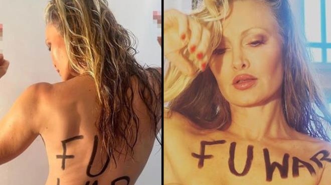 50 Yaşındaki Model, Çırılçıplak Verdiği Pozla Savaşa Tepki Gösterdi galerisi resim 1