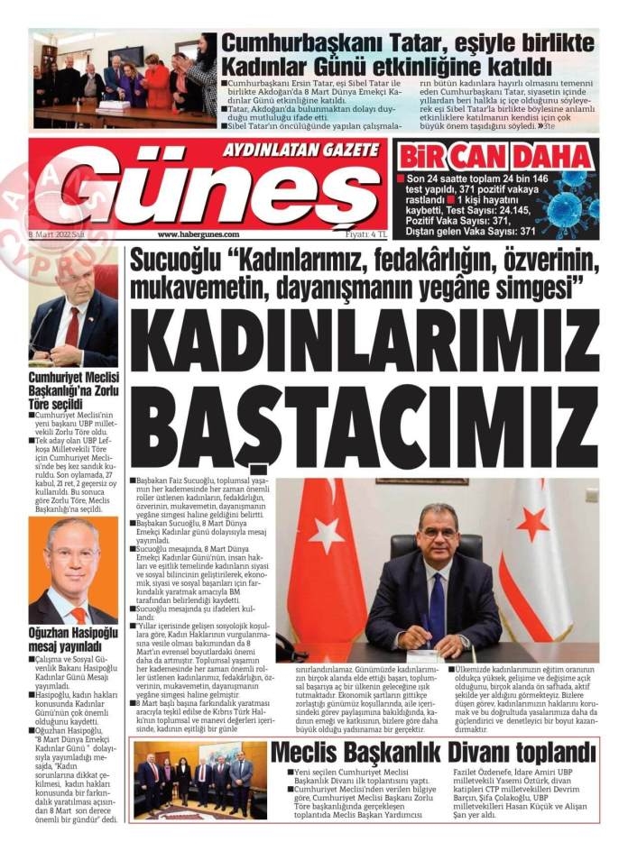 KKTC'de Gazeteler Bugün Ne Manşet Attı? 8 Mart 2022 galerisi resim 2