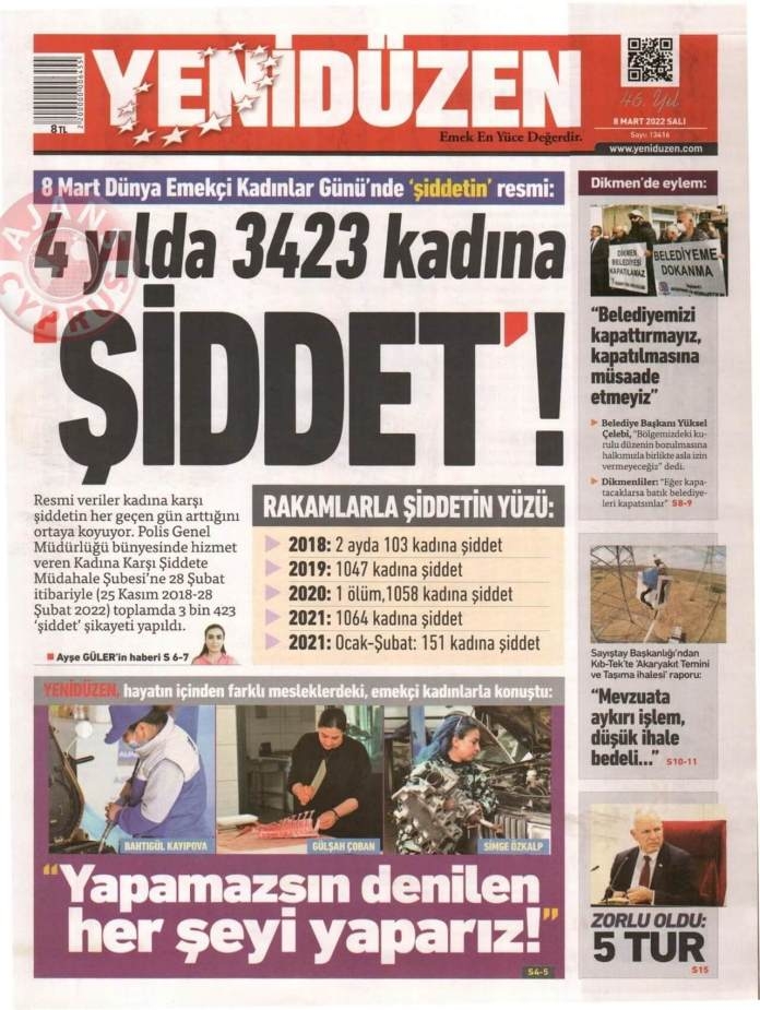 KKTC'de Gazeteler Bugün Ne Manşet Attı? 8 Mart 2022 galerisi resim 5