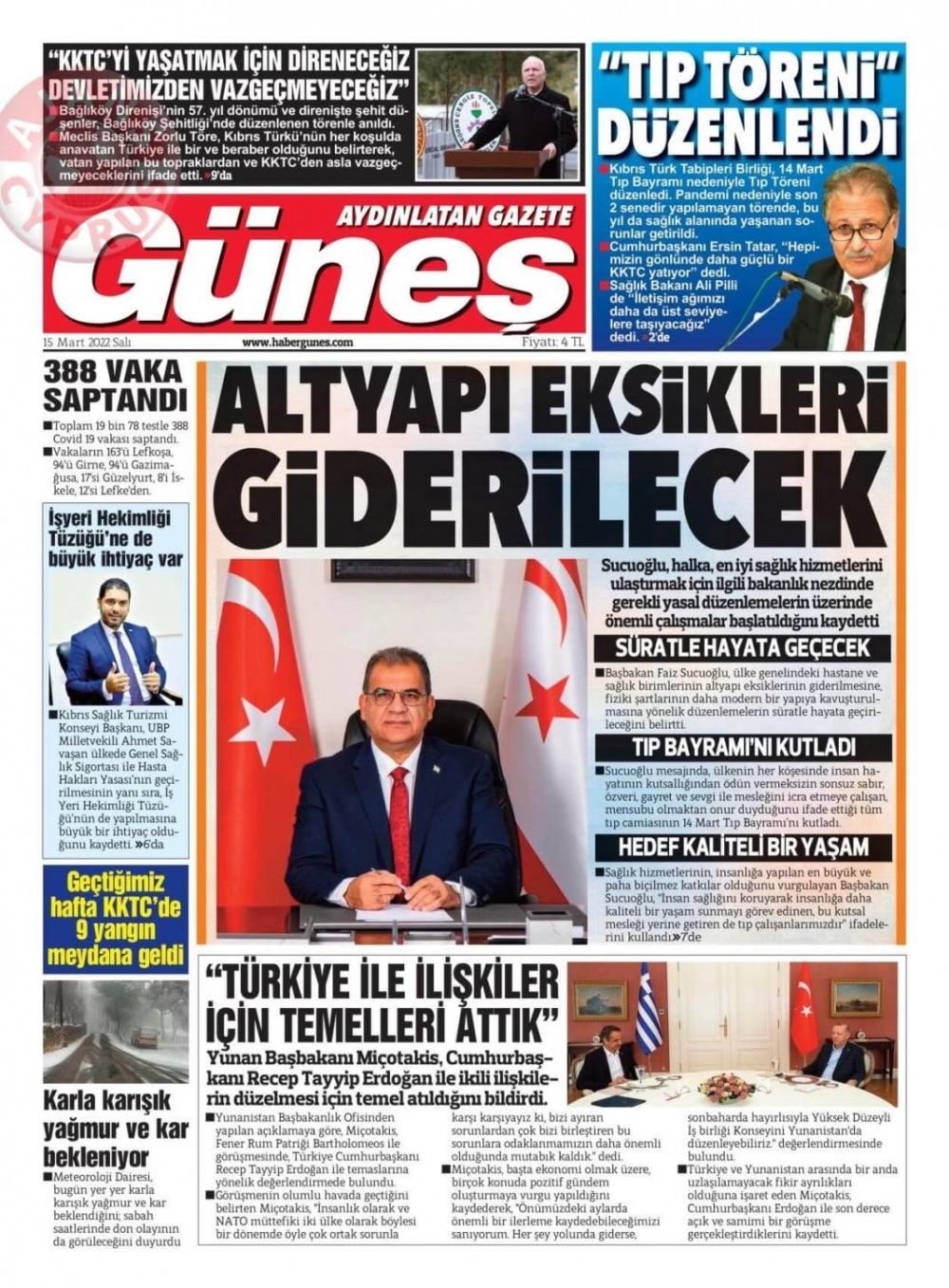KKTC'de Gazeteler Bugün Ne Manşet Attı? 15 Mart 2022 galerisi resim 1