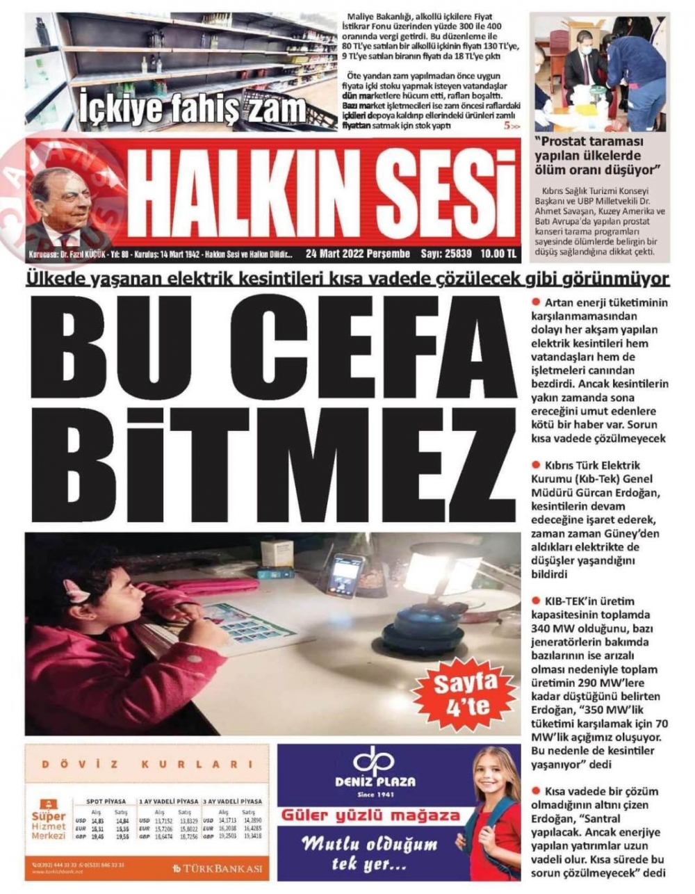 KKTC'de Gazeteler Bugün Ne Manşet Attı? 24 Mart 2022 galerisi resim 1