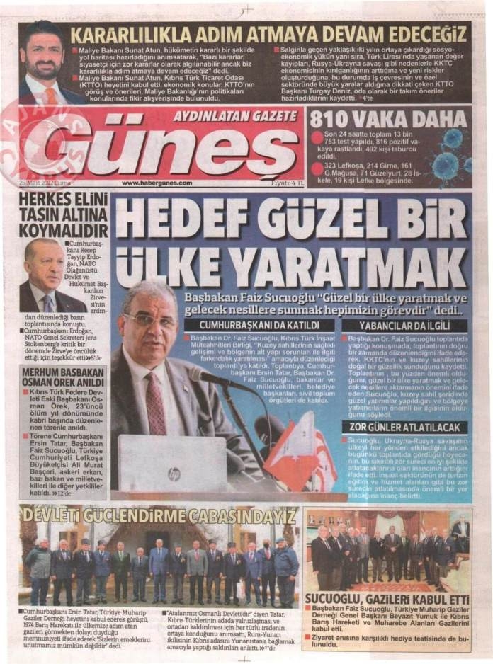 KKTC'de Gazeteler Bugün Ne Manşet Attı? 25 Mart 2022 galerisi resim 7