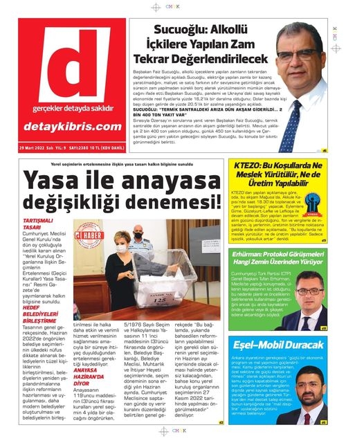KKTC'de Gazeteler Bugün Ne Manşet Attı? 29 Mart 2022 galerisi resim 8