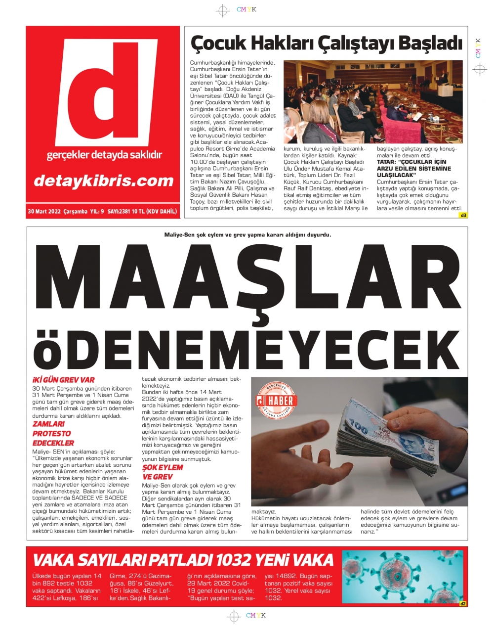 KKTC'de Gazeteler Bugün Ne Manşet Attı? 30 Mart 2022 galerisi resim 7