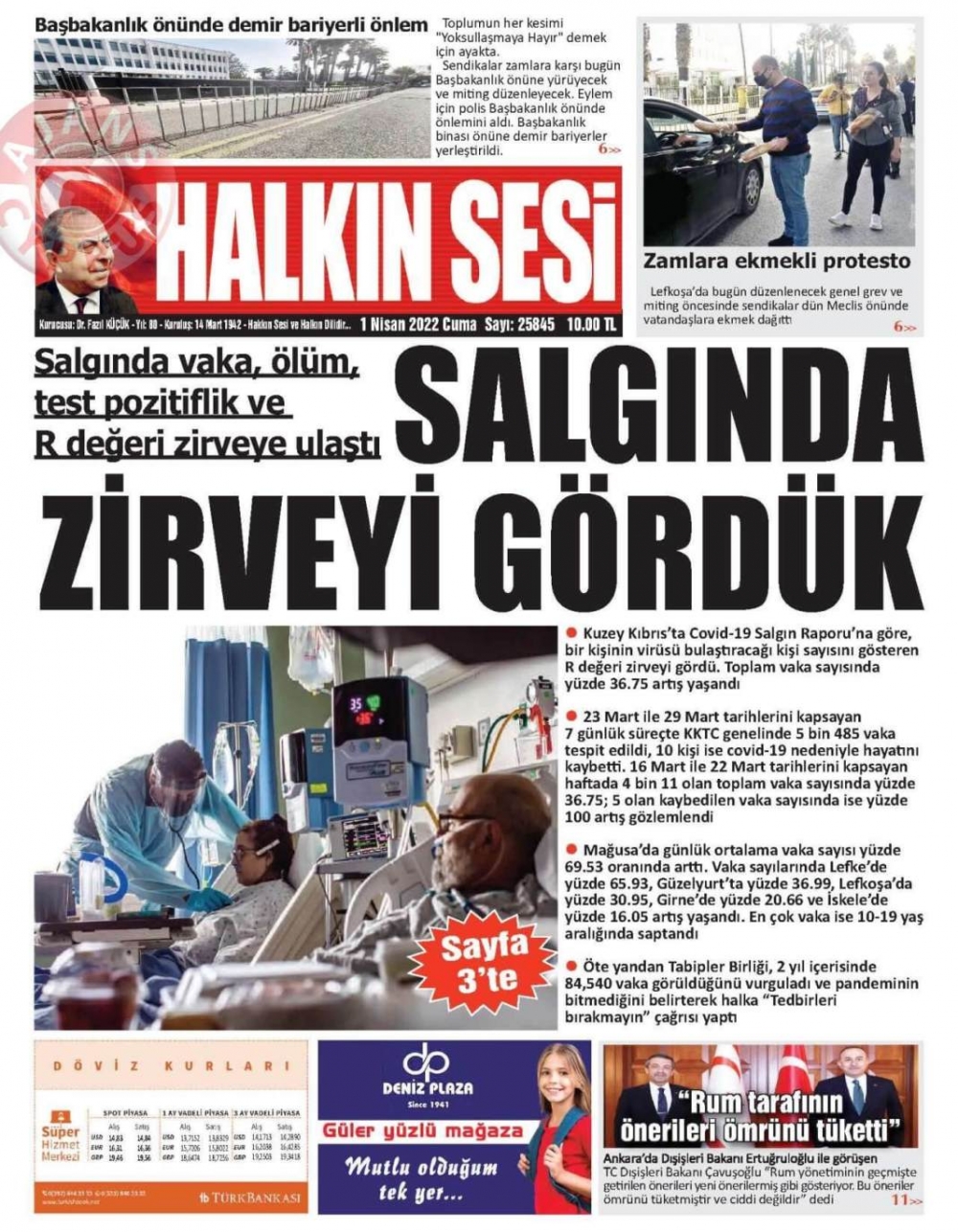 KKTC'de Gazeteler Bugün Ne Manşet Attı? 1 Nisan 2022 galerisi resim 2