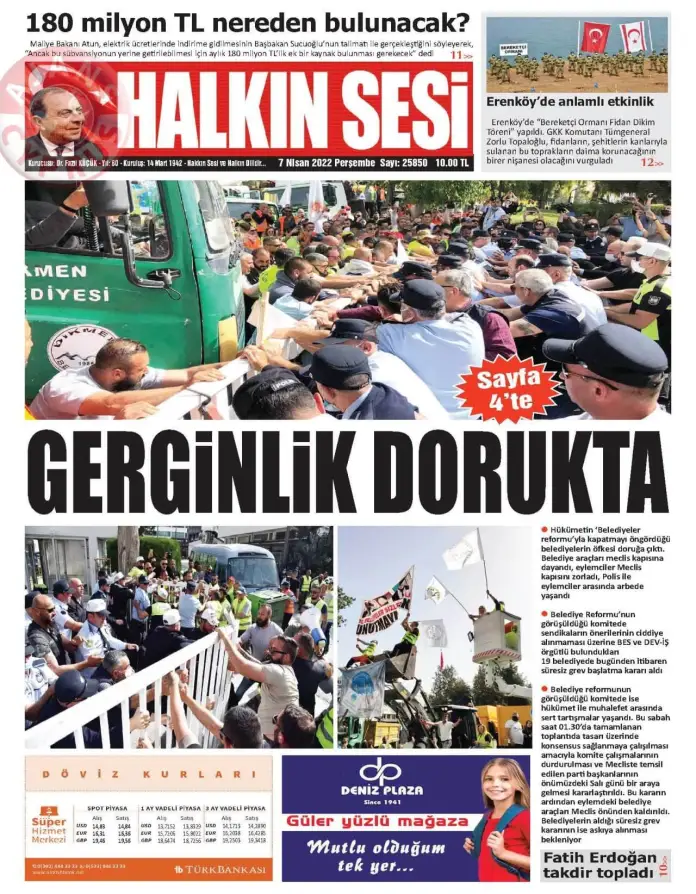 KKTC'de Gazeteler Bugün Ne Manşet Attı? 7 Nisan 2022 galerisi resim 1