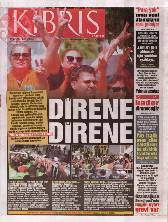 KKTC'de Gazeteler Bugün Ne Manşet Attı? 7 Nisan 2022 galerisi resim 2