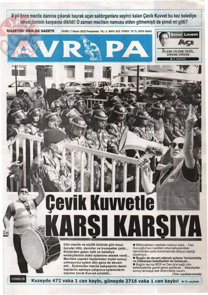 KKTC'de Gazeteler Bugün Ne Manşet Attı? 7 Nisan 2022 galerisi resim 6