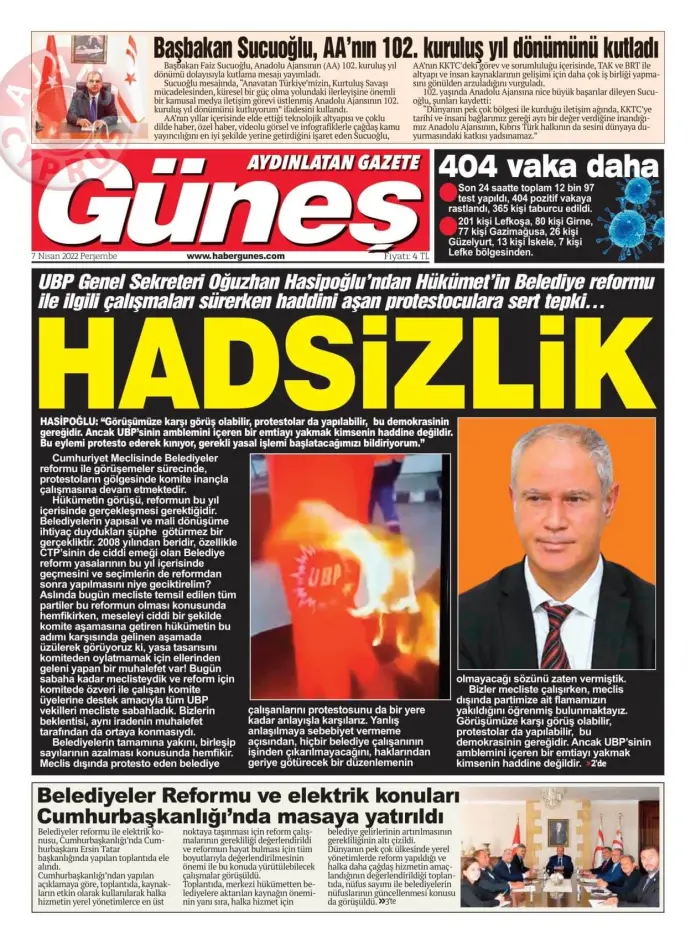 KKTC'de Gazeteler Bugün Ne Manşet Attı? 7 Nisan 2022 galerisi resim 7