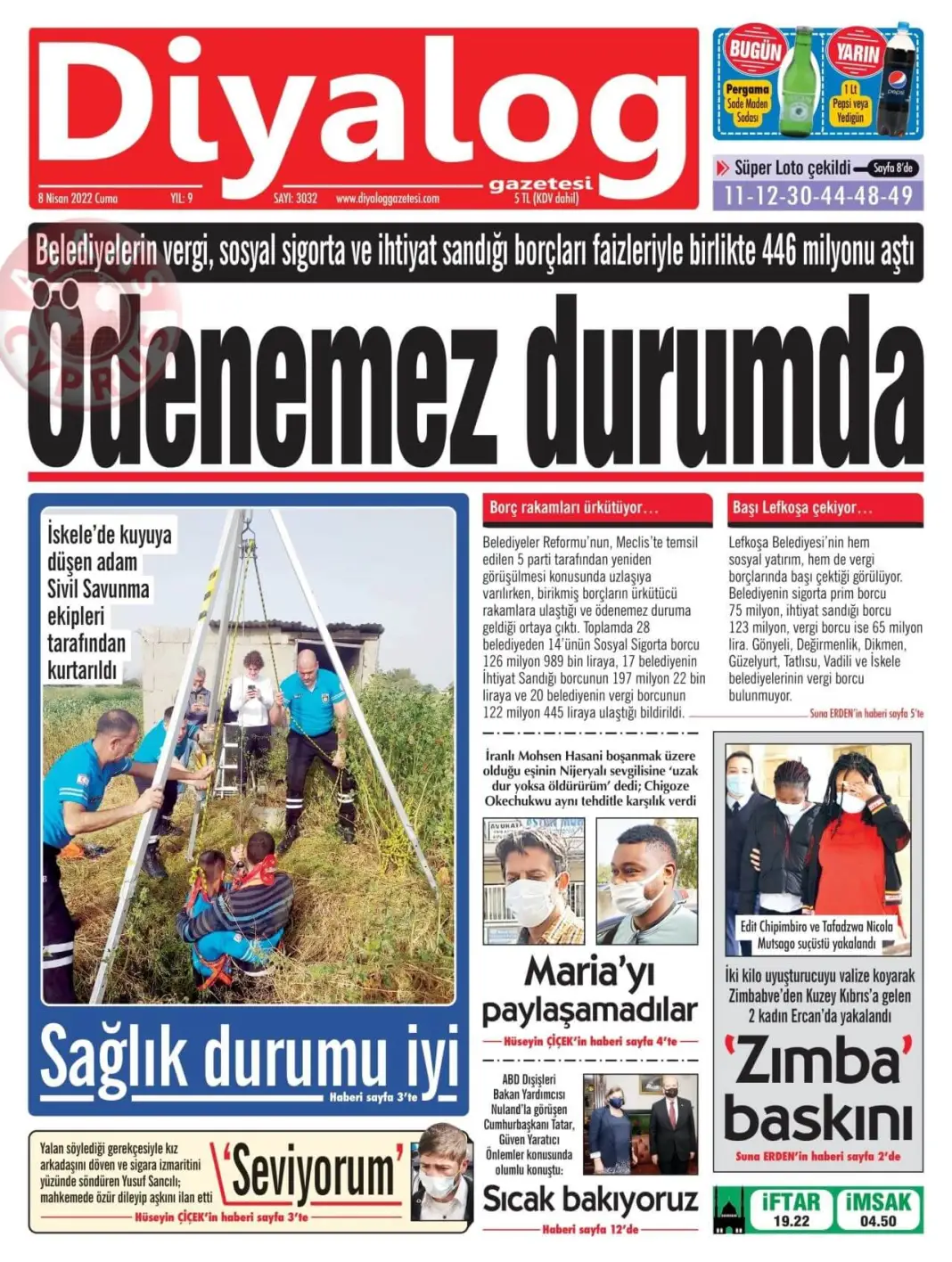 KKTC'de Gazeteler Bugün Ne Manşet Attı? 8 Nisan 2022 galerisi resim 4