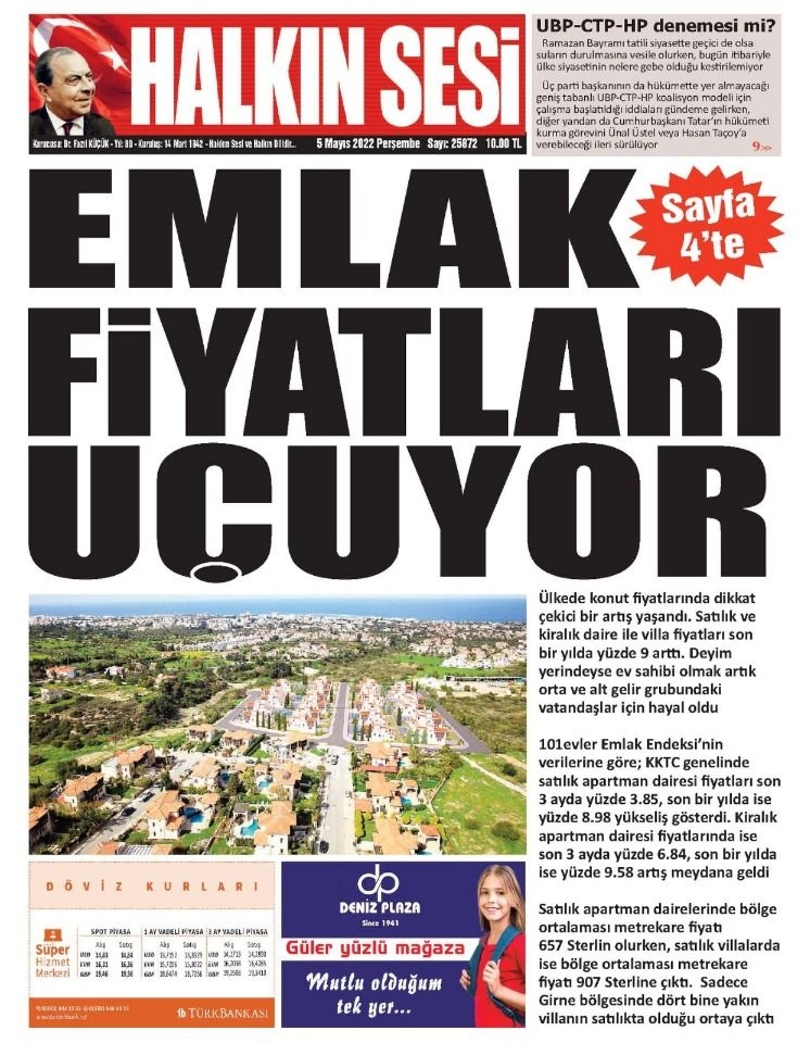 KKTC'de Gazeteler Bugün Ne Manşet Attı? 5 Mayıs 2022 galerisi resim 1