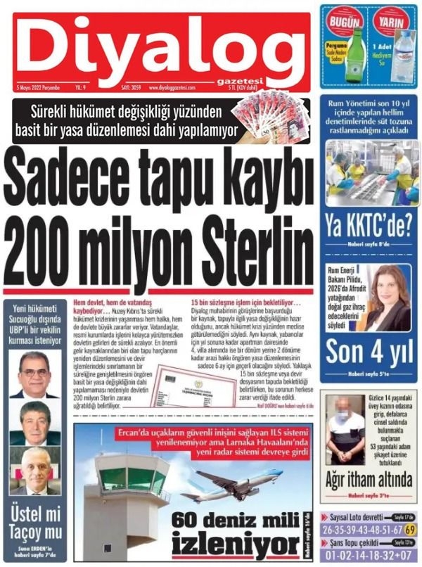 KKTC'de Gazeteler Bugün Ne Manşet Attı? 5 Mayıs 2022 galerisi resim 4