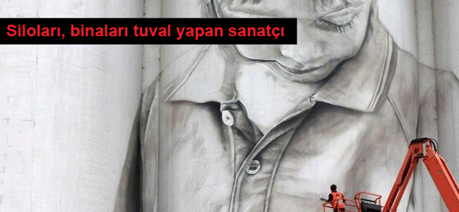 Siloları, binaları tuval yapan sanatçı galerisi resim 1