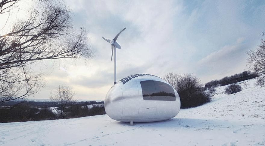 Güneş enerjisiyle çalışan modern çadır: Eko-kapsül galerisi resim 5
