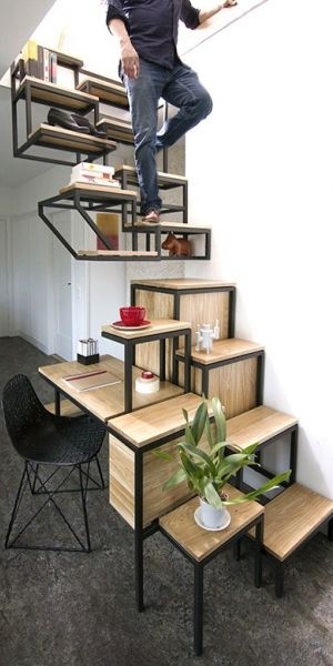 Ev Merdivenlerini Yer Kazandıran Tasarımlara Çeviren 15 Başarılı Örnek galerisi resim 2