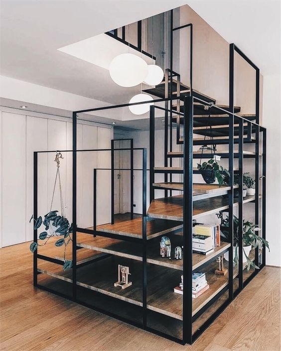 Ev Merdivenlerini Yer Kazandıran Tasarımlara Çeviren 15 Başarılı Örnek galerisi resim 5