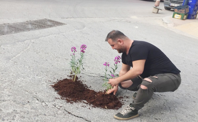 Çukurlara, çiçekli protesto! Anlayana... galerisi resim 8