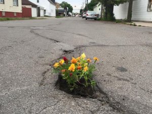 Çukurlara, çiçekli protesto! Anlayana...