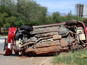 Lefkoşa'da dehşet kaza..