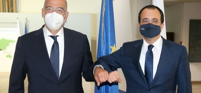 Yunanistan ve Rum Dışişleri Bakanları Güney Kıbrıs'ta görüştü