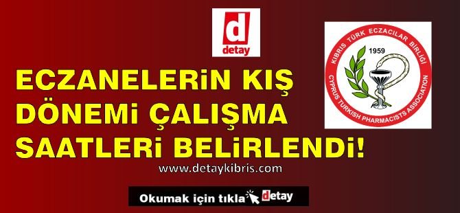 Eczanelerin kış dönemi çalışma ve nöbet saatleri 22 Eylül'de değişiyor