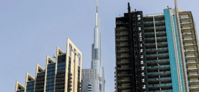 Dubai’de Burc Halife yakınında yangın paniği
