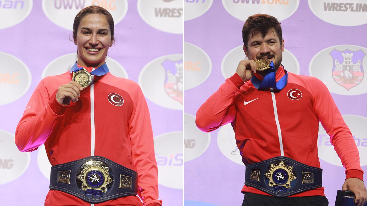 Güreşin yeni dünya şampiyonları