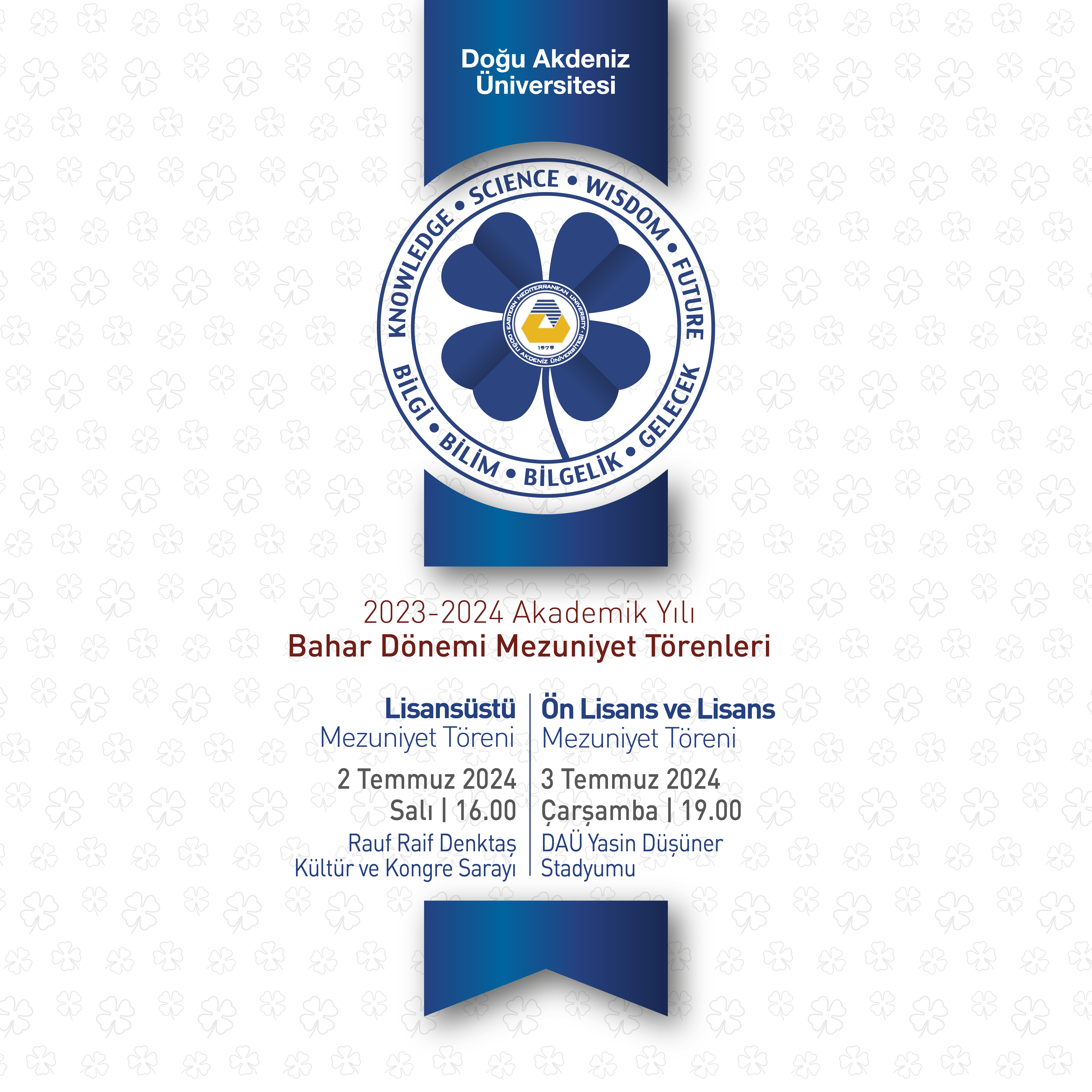 DAÜ Mezuniyet Törenlerine Hazır