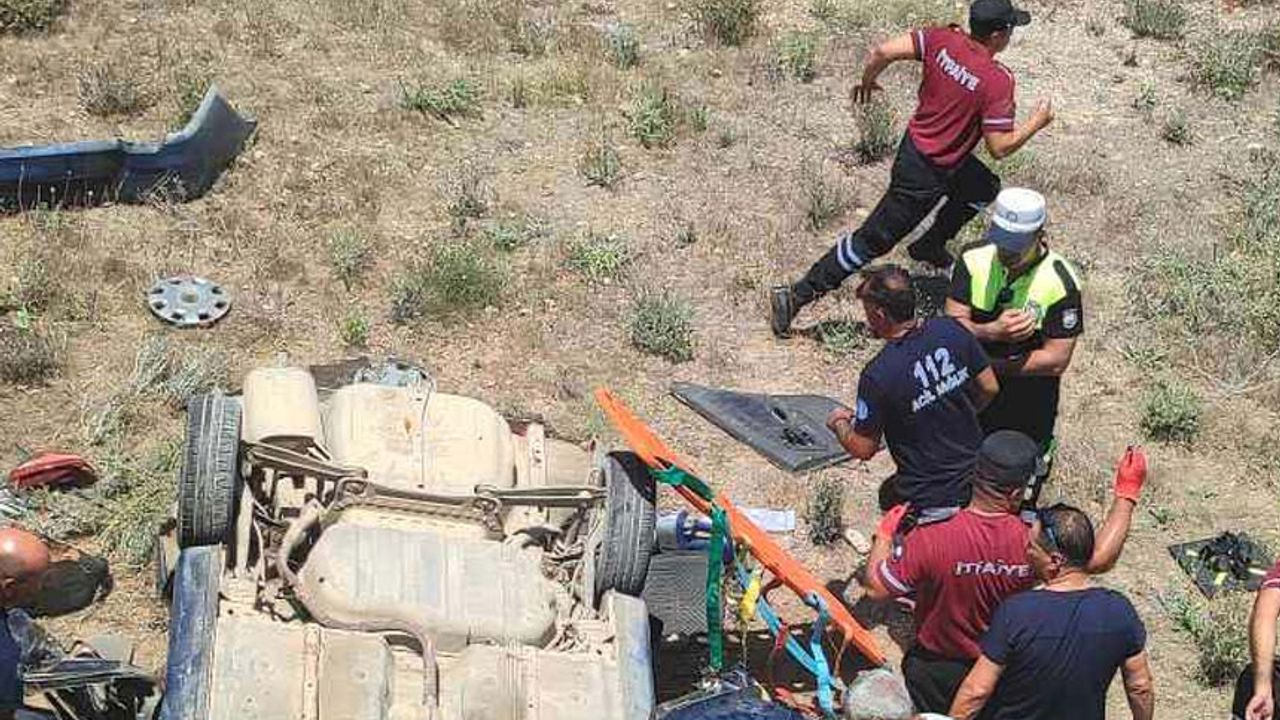 Gazimağusa’da Aşıklar Tepesi’nde Araç Uçuruma Düştü: 1’i Ağır 2 Yaralı