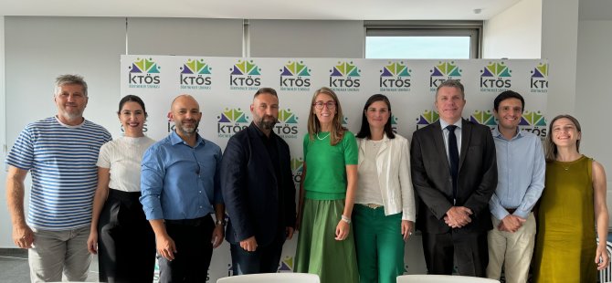 Avrupa Komisyonu Kıbrıs Çözüm Destek Birimi Başkanı Giulia Bertezzolo KTÖS’ü ziyaret etti