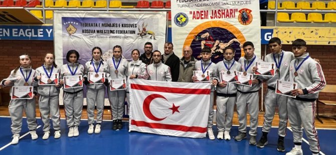 KKTC Güreş Milli Takımı, Kosova’da üçüncü