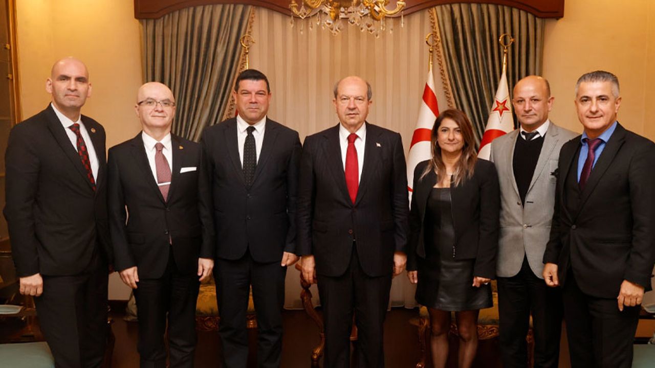 Cumhurbaşkanı Tatar, DAÜ Rektörü ve heyetini kabul etti