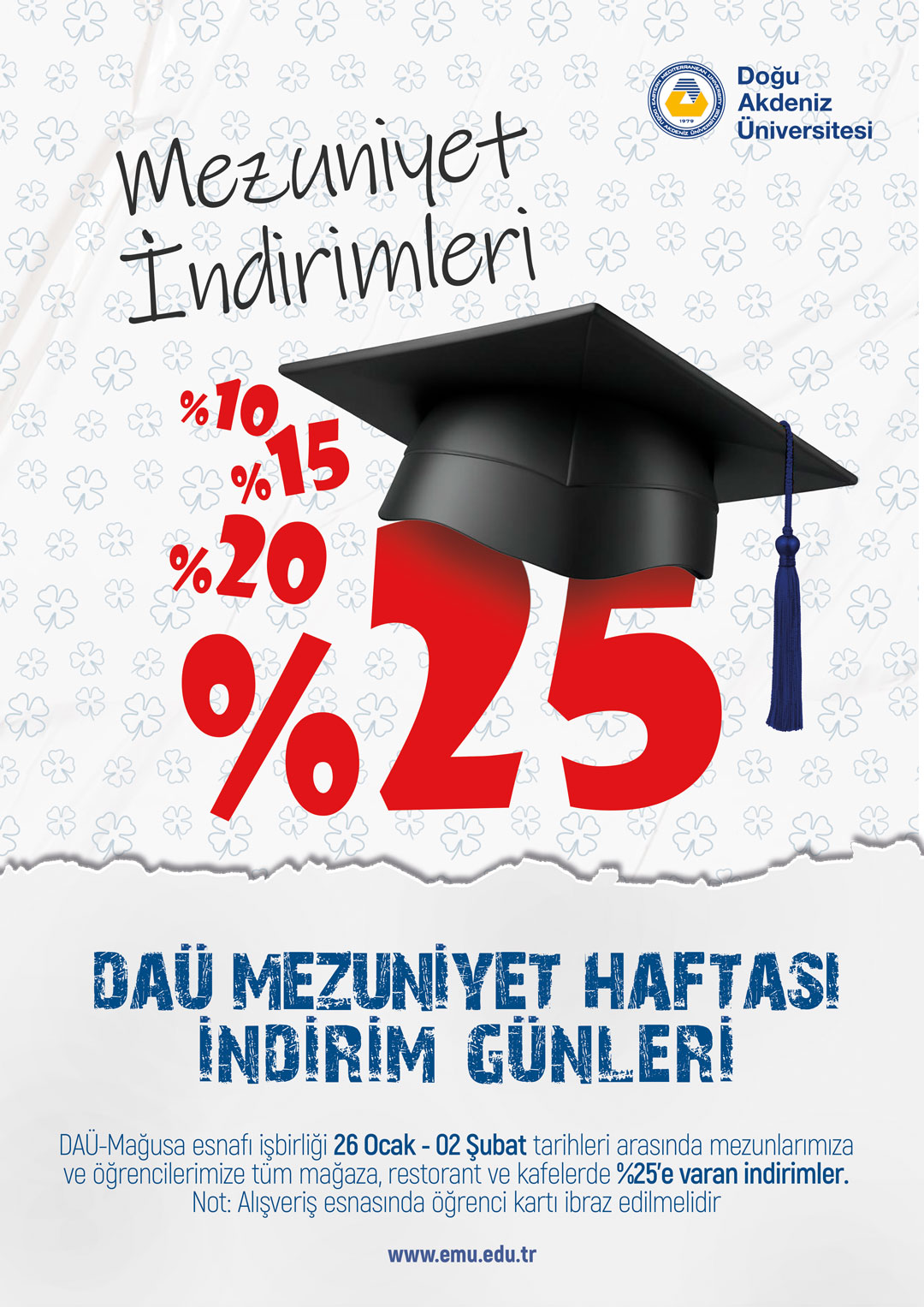 DAÜ ve Gazimağusa Esnafından Mezun ve Ailelerine Özel İndirim Günleri!