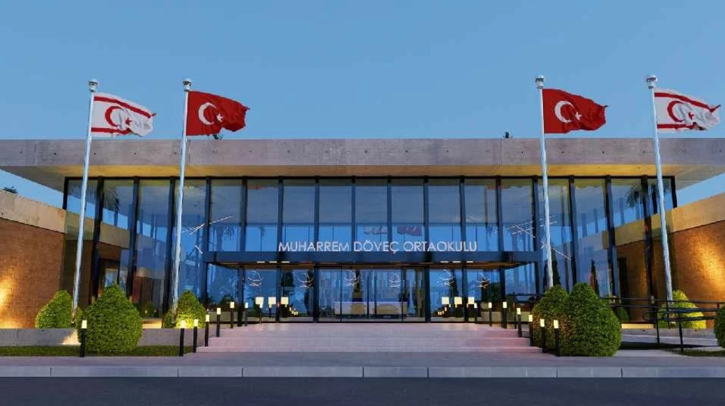 Muharrem Döveç Ortaokulu’nun yapımı tüm hızıyla devam ediyor