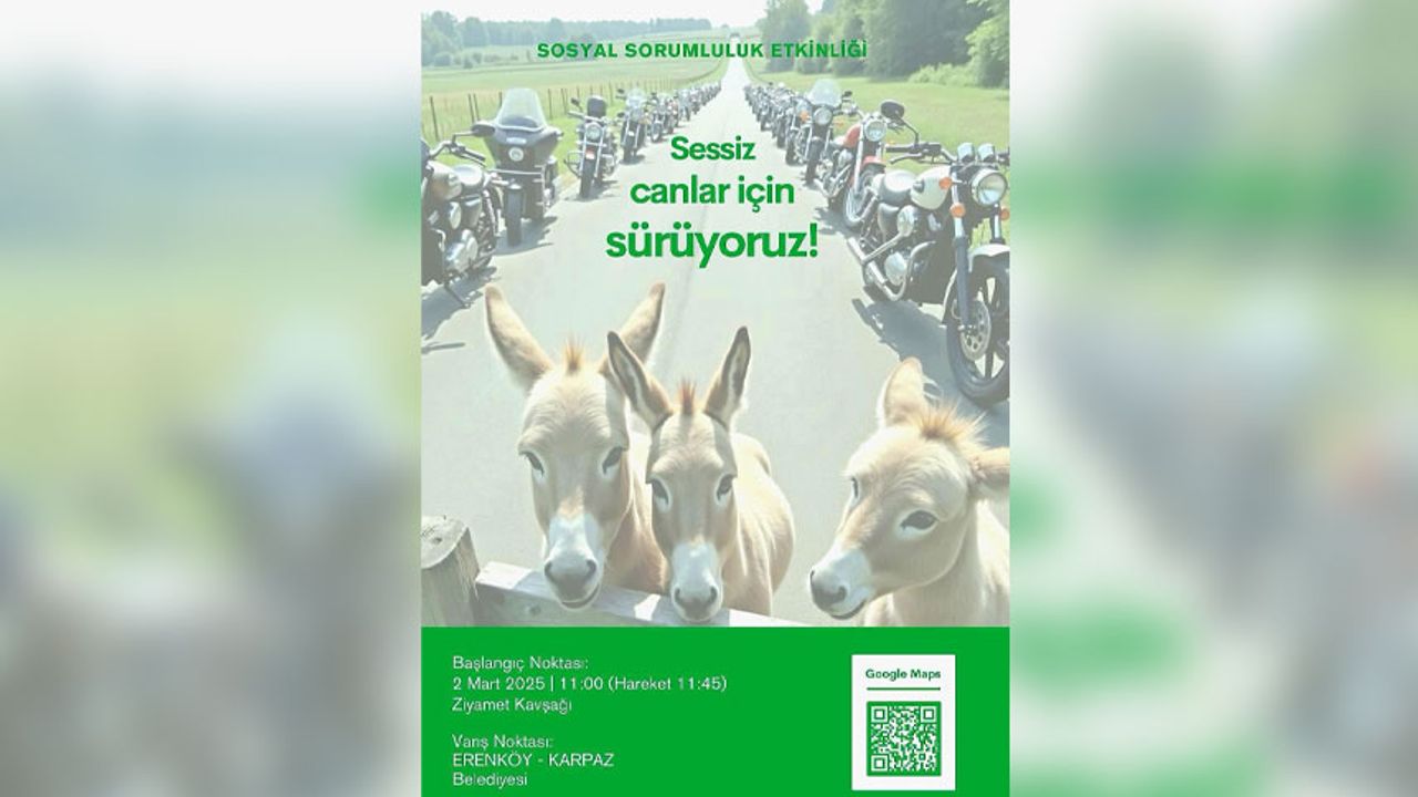 Motosikletliler Karpaz’daki Eşekler için farkındalık sürüşüne çıkıyor!